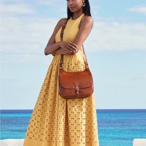 Patricia Nash London Heritage leather Crossbody Bag Purse w COA